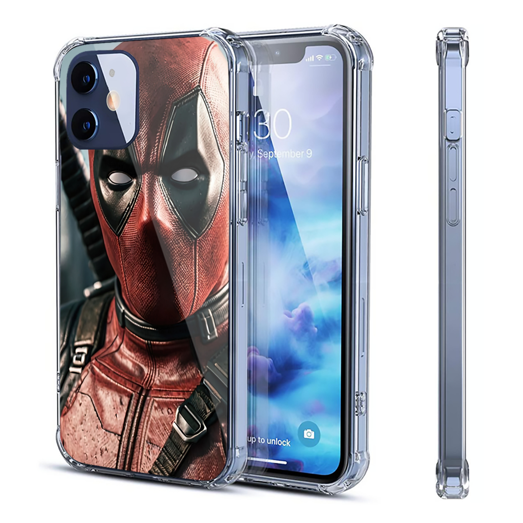 （画像用） Deadpool デッドプール 【iPhone 12シリーズ対応】透明スマホケース（クリアソフトケース）